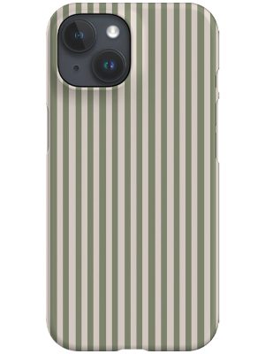 Line Study Stripes Phone Case (Linen Moss Green)