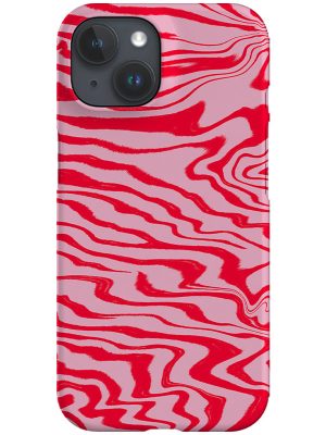 Marbled Pattern Phone Case (Pink Red)