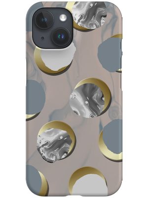 Marbling Moon Phone Case (Grey White)