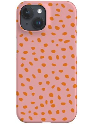 Polka Dots Mini Memphis Phone Case (Pink Orange)