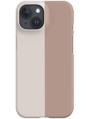Colour Block Vertical Print Phone Case (Pale Terracotta)