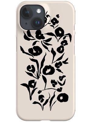 Painterly Floral Placement Phone Case (Cream)