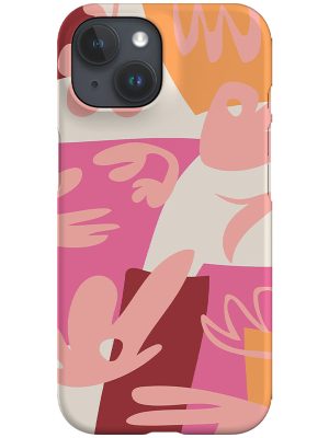 Plant Collage Phone Case (Peach Pink)