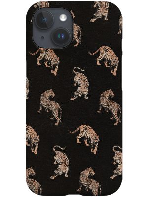 Retro Tiger Scatter Phone Case (Black)