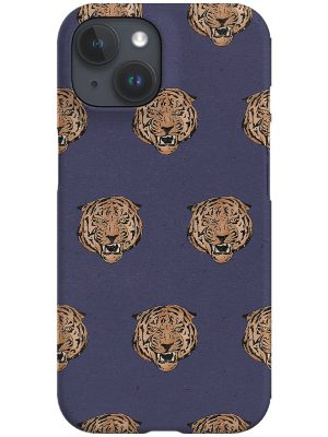 Retro Tiger Head Phone Case (Purple)