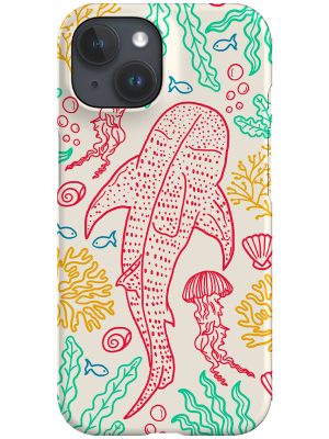 Whale Shark Coral Reef Phone Case (Coral Bloom)