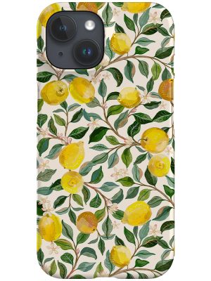 Luscious Lemons By Rebecca Elfast Phone Case (Beige)